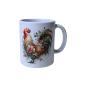 Preview: Keramiktasse Tasse Huhn Blumen Design Nr. 2 Kaffeebecher Teetasse Kaffeetasse - Artikel Nr. 1100089